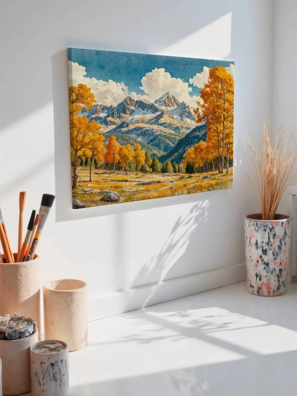 Картина на стену 40 X 50 Горы стилизованная