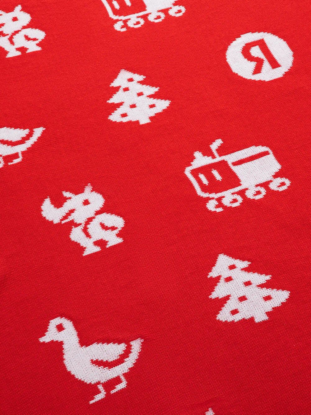 Плед Яндекс Рождественский красный