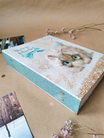 Фотоальбом на 200 фото 10х15 см, пластик. листы sweet kittens Белый котёнок