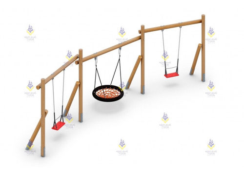 Качели на круглых столбах «Открытая книга»