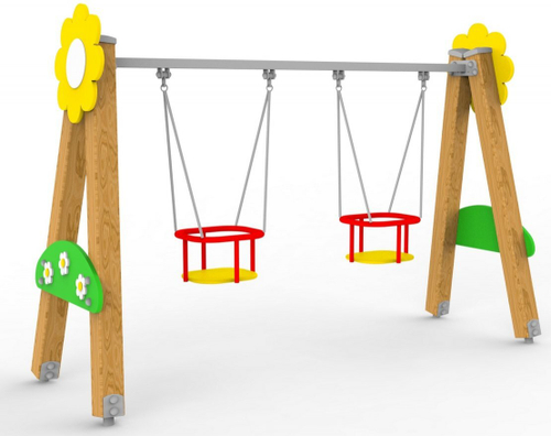 Качели на брусе Малыш двойные 443.13