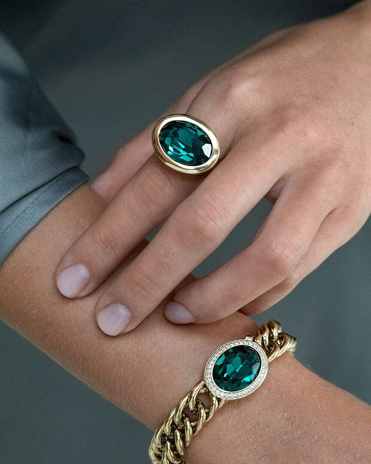 Серьги Qudo Creole TIVOLA small G emerald 310522 G/G
