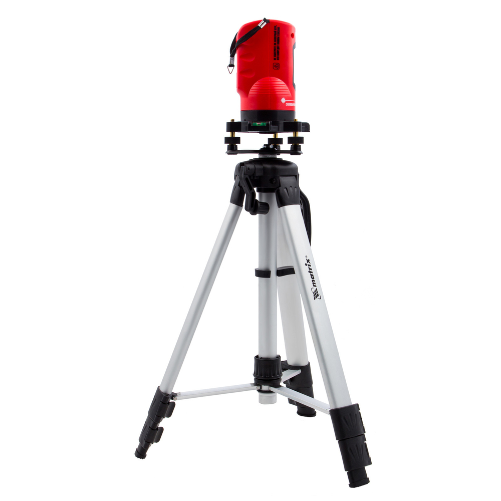 Лазерный уровень самовыравнивающийся, 150 мм, штатив 1150 мм, набор в пластиковом кейсе Matrix