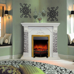 Каминокомплект Real Flame Athena Corner GR с очагом Fobos Lux Brass (угловой)