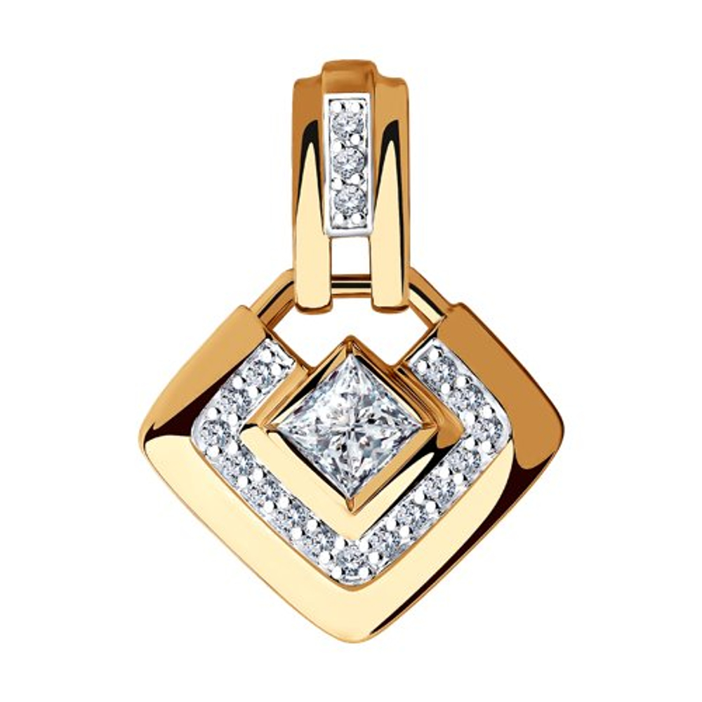 Подвеска из золота с фианитами