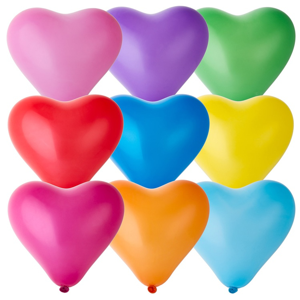 Шар латексный Сердце Пастель 25 см (Ассорти)