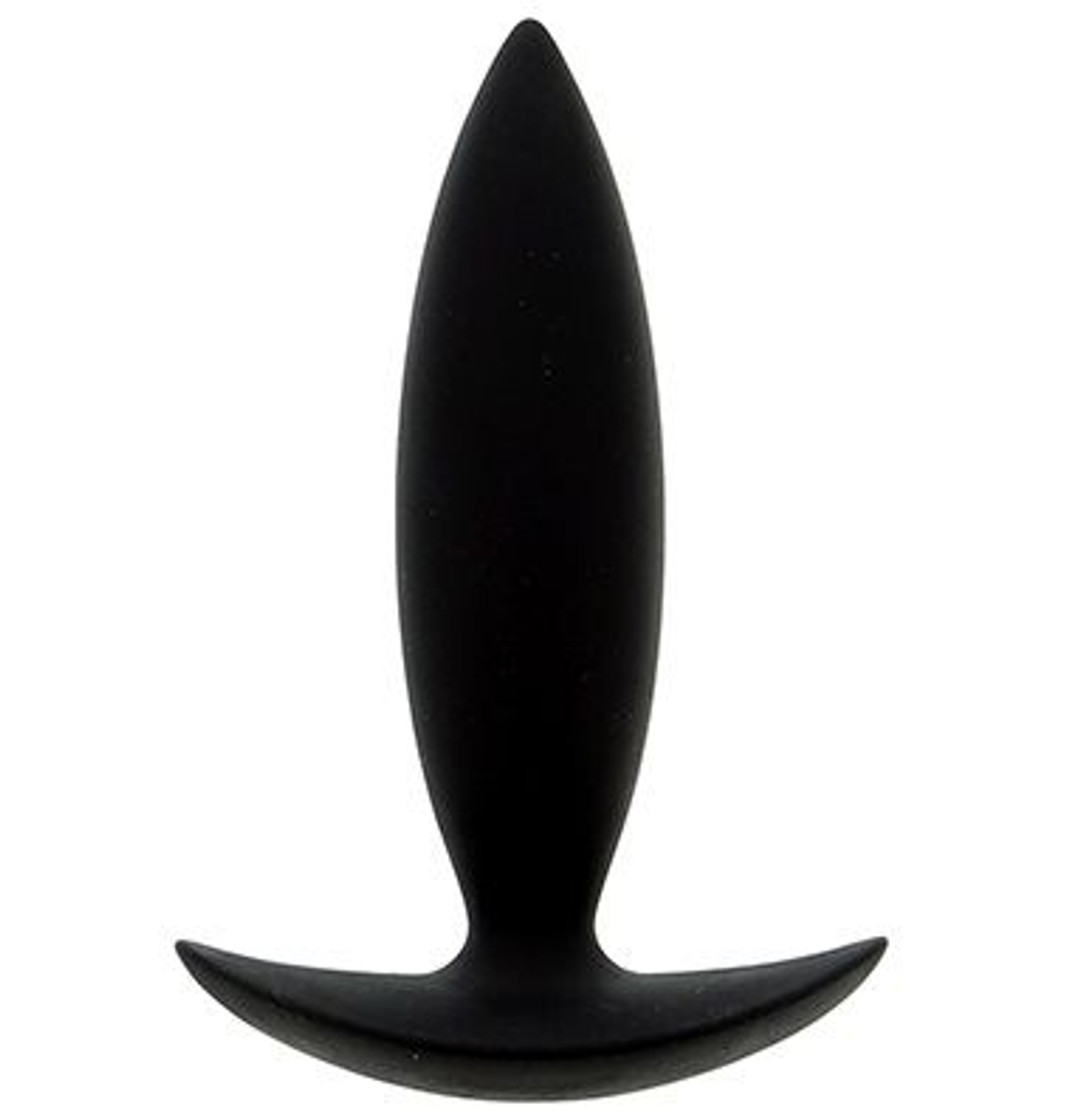 Чёрная мини-пробка для анальной стимуляции BOOTYFUL ANAL PLUG XTRA SMALL BLACK - 9 см. (Цвет: черный)