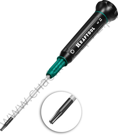 KRAFTOOL Precision TX9, Отвертка для точных работ (25684-09)