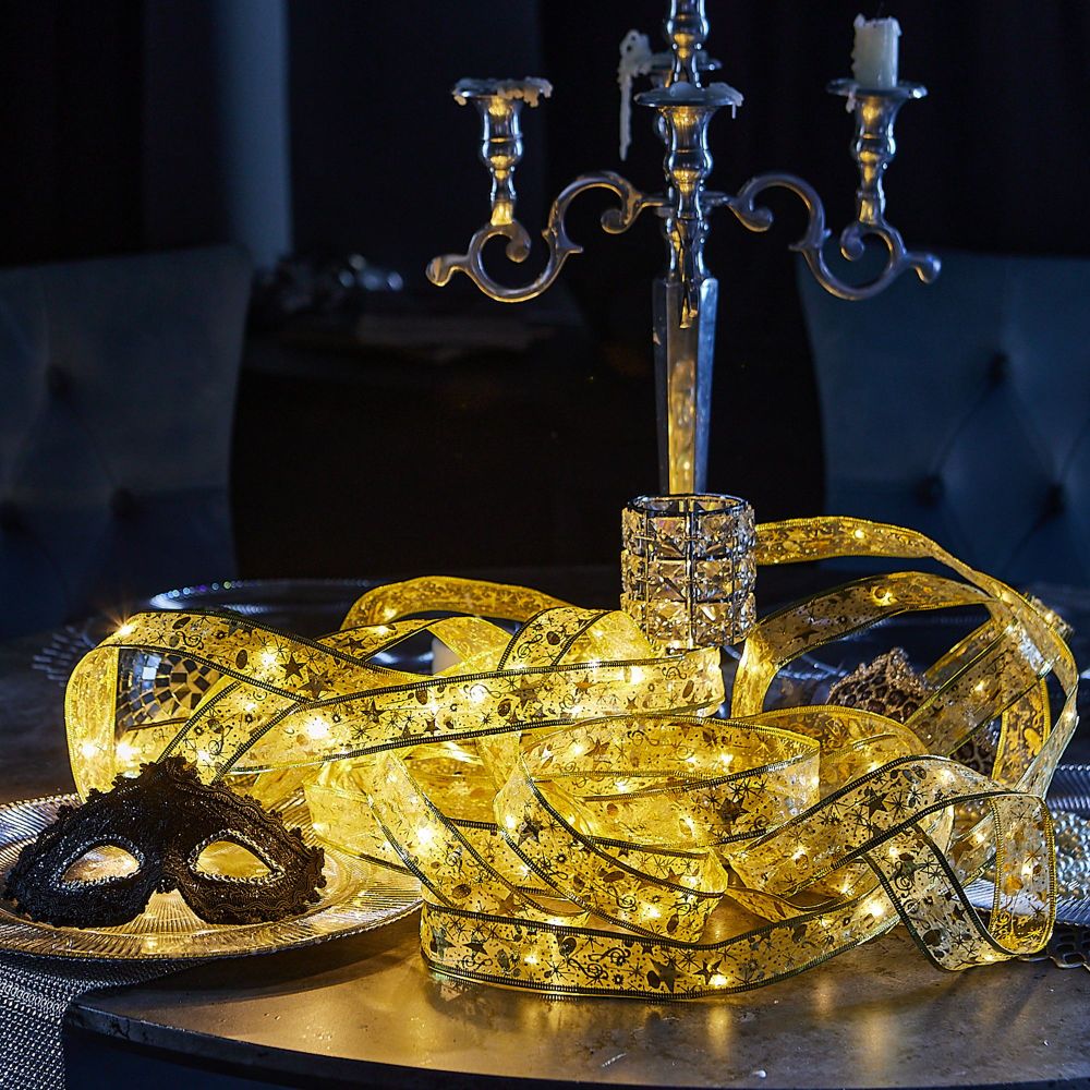 ULD-S1000-100-SCB-3AA WARM WHITE IP20 RIBBON Гирлянда светодиодная Лента на батарейках 3AA не в-к. 10м. 100 светодиодов. Теплый белый свет. Провод медный. TM Uniel