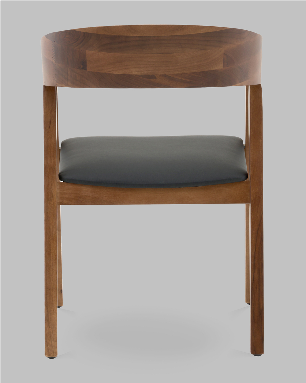 Стул Вудкерри каркас дерево цвет темный орех экокожа черный