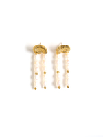 Пусеты Small Shell Gold Pearl