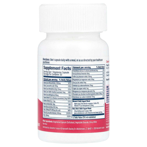 Bariatric Fusion, Мультивитамины для женщин, с железом, 30 капсул