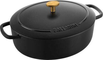Кастрюля ballarini bellamonte owalny, чугун, антипригарное покрытие, чёрная · арт. fabr 75003-567-0