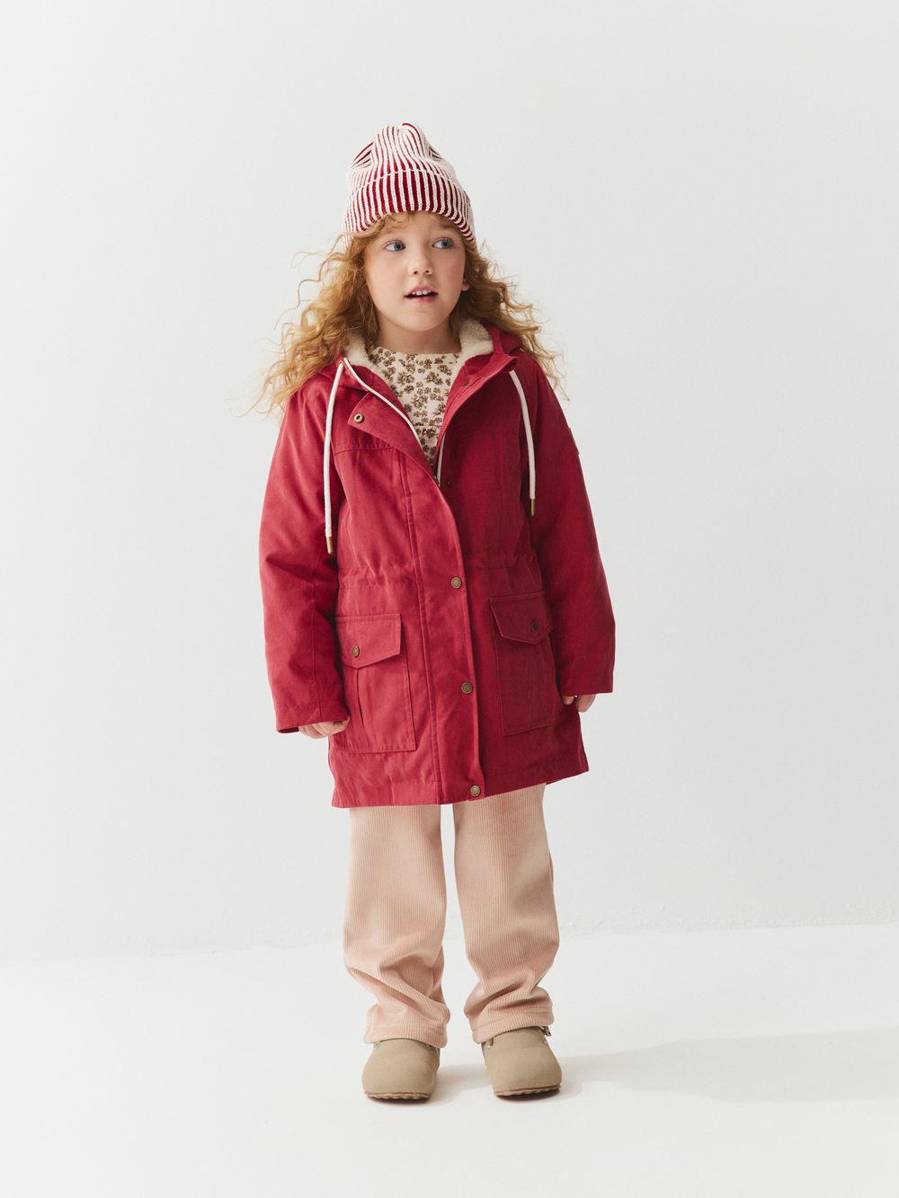 Парка демисезонная на меху "Клюква"