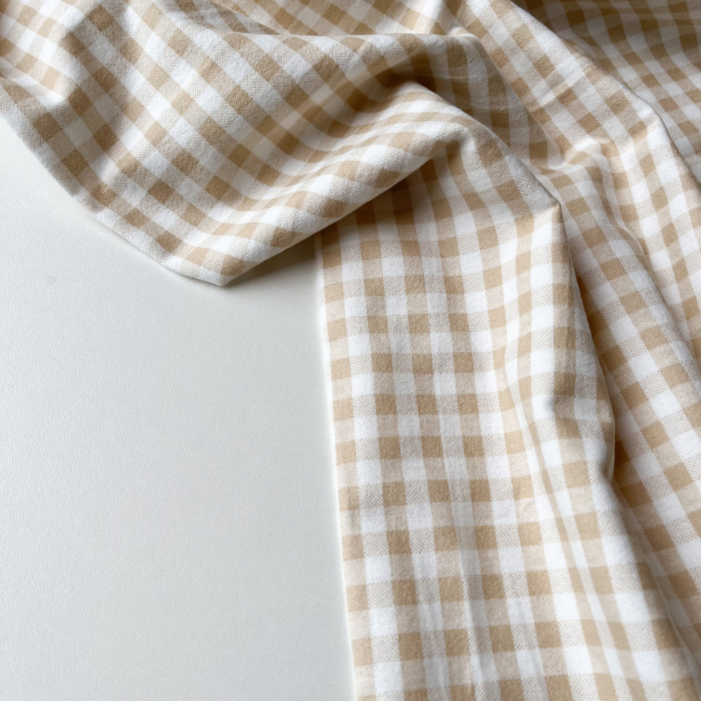 Фланель Клетка бежевая