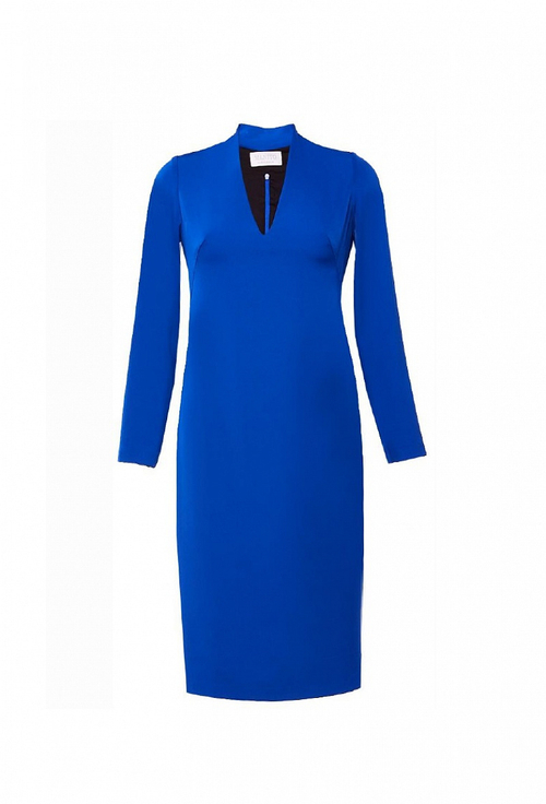 Платье прямого покрова синее 19-01-19FW