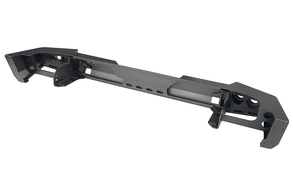 Бампер силовой задний Jeep Wrangler JK 2007-2018 с квадратом под фаркоп и фонарями, стандарт