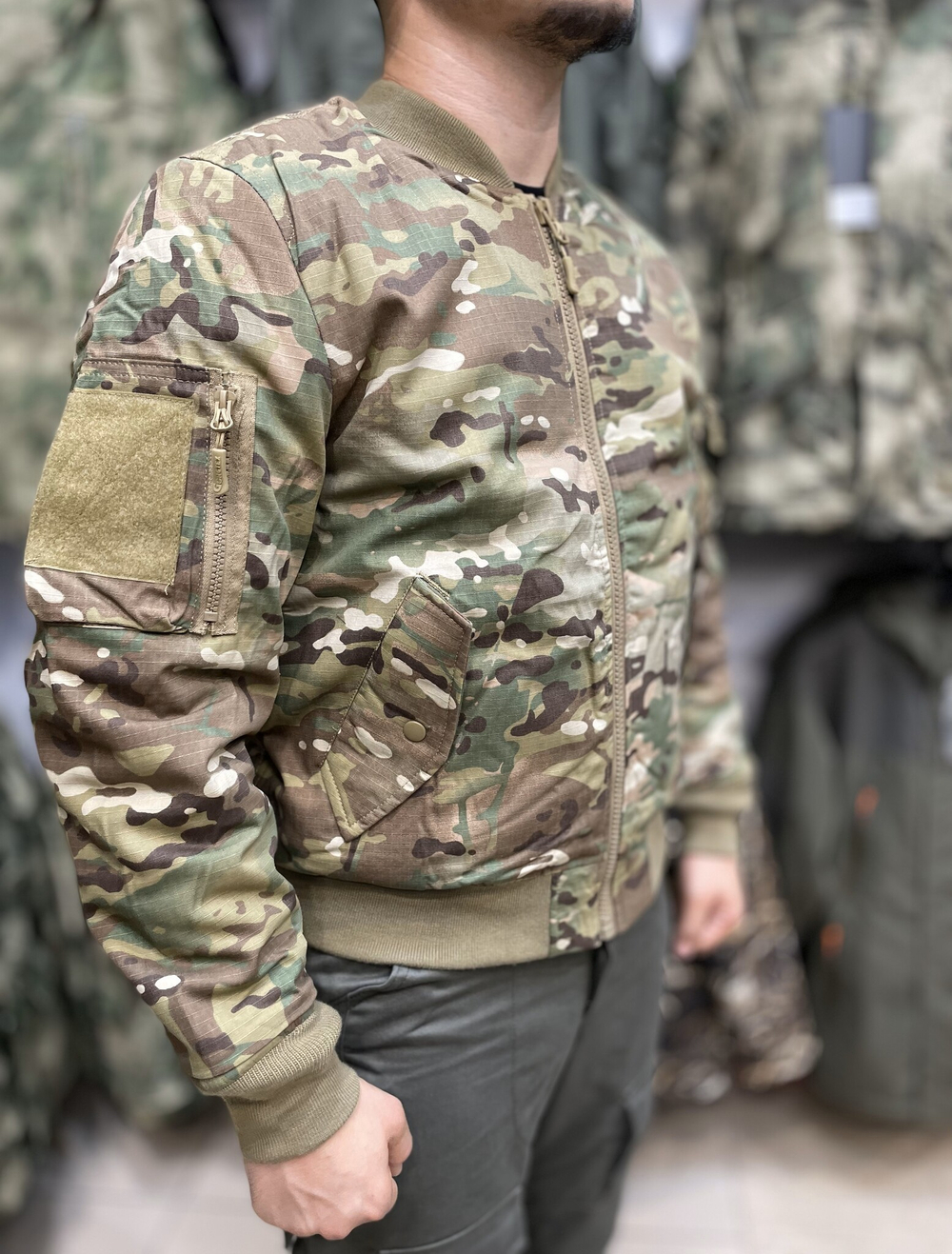Бомбер Tactical RipStop flight jacket Мультикам