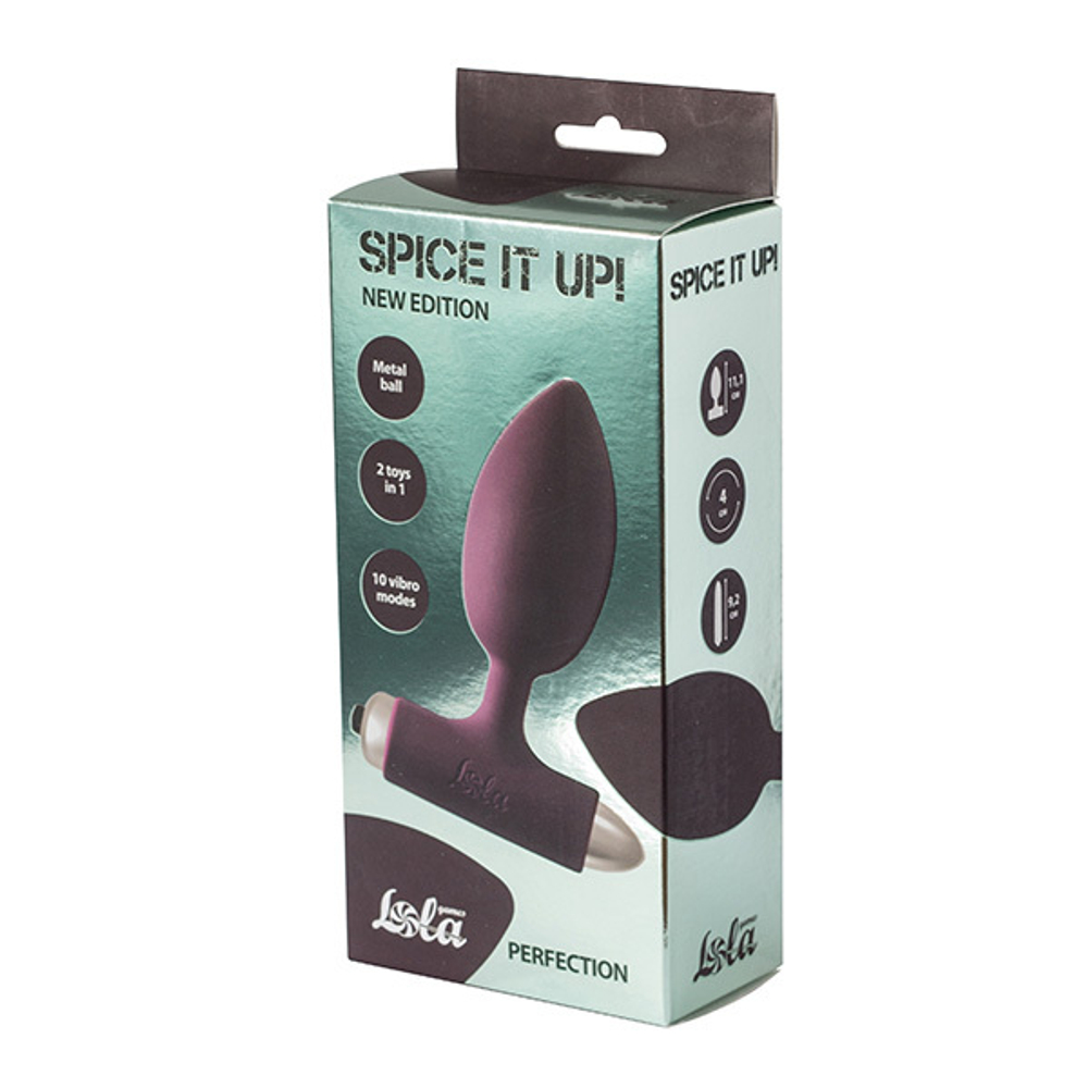 Анальный стимулятор 11,1см с вибрацией Lola Games Spice it up New Edition Perfection Wine Red 8014-03lola