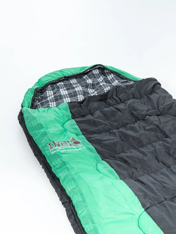 Спальный мешок  MAXFORT EXTREME R-zip от -27С(одеяло с подголов фланель 195+35*90см)INDI