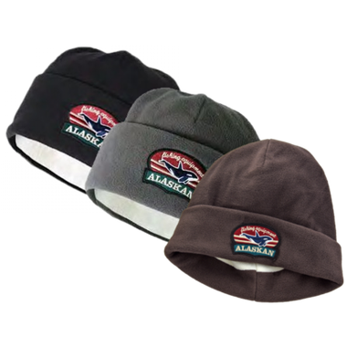Шапка флисовая Alaskan Black Salmon AWCB -
