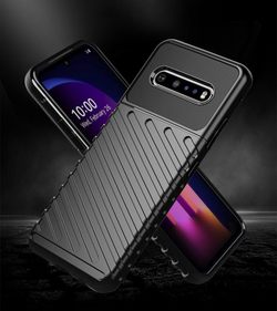Ударопрочный чехол черного цвета для LG V60 ThinQ, серия Onyx от Caseport