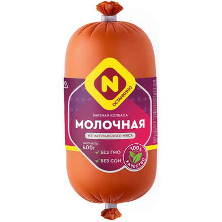 Колбаса Молочная Папа Останкино 400 гр