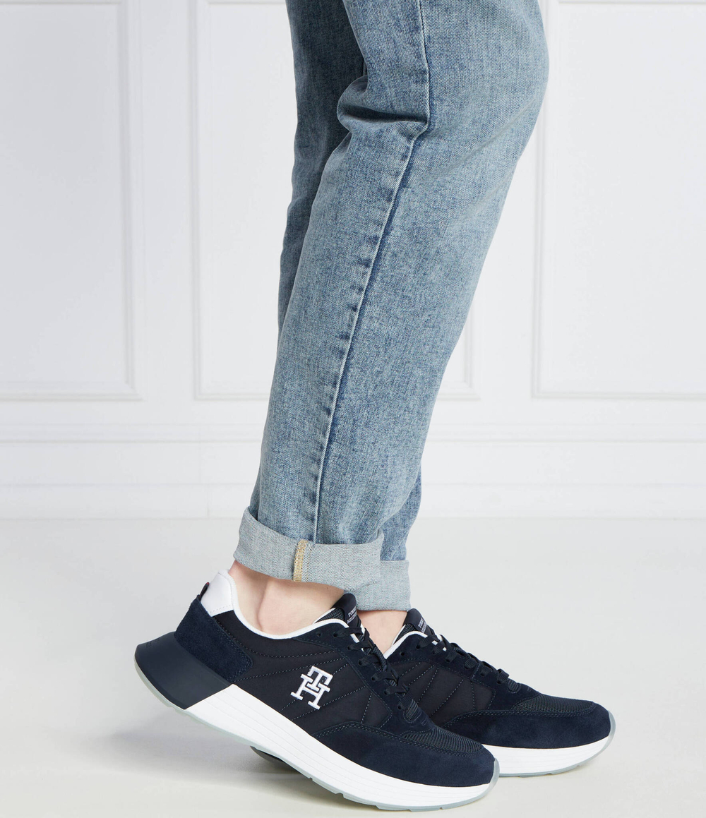 Кожаные кроссовки Tommy Hilfiger - темно-синий(FM0FM04939)