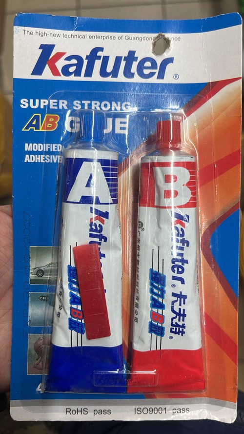 Двухкомпонентный клей Kafuter AB «Холодная сварка» — сверхпрочный акриловый адгезив (4 мин), 2 тюбика