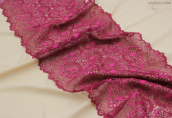 Эластичное кружево, 22см, бордо, (Арт: EK-1060), м