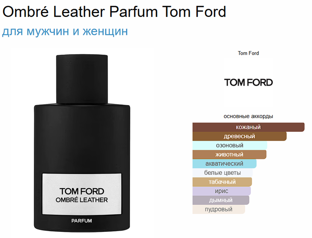 Tom Ford Ombré Leather Parfum 100 мл (Коробка парфюма без слюды, парфюм новый, распаковка для фото)