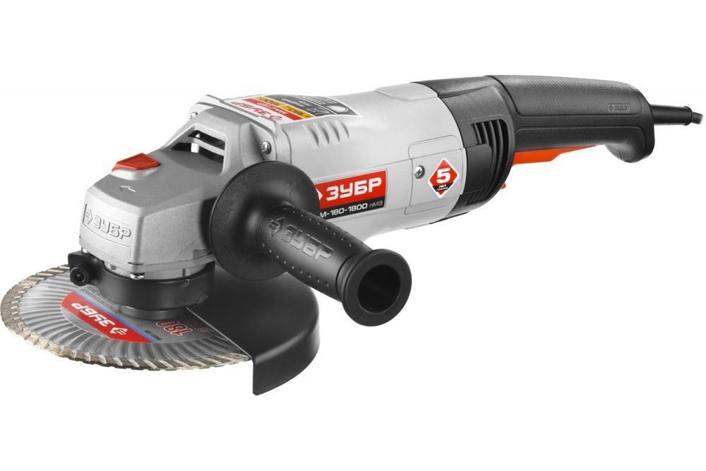 Углошлифовальная машина ЗУБР УШМ-180-1800 ПМ3 1800Вт, 180мм