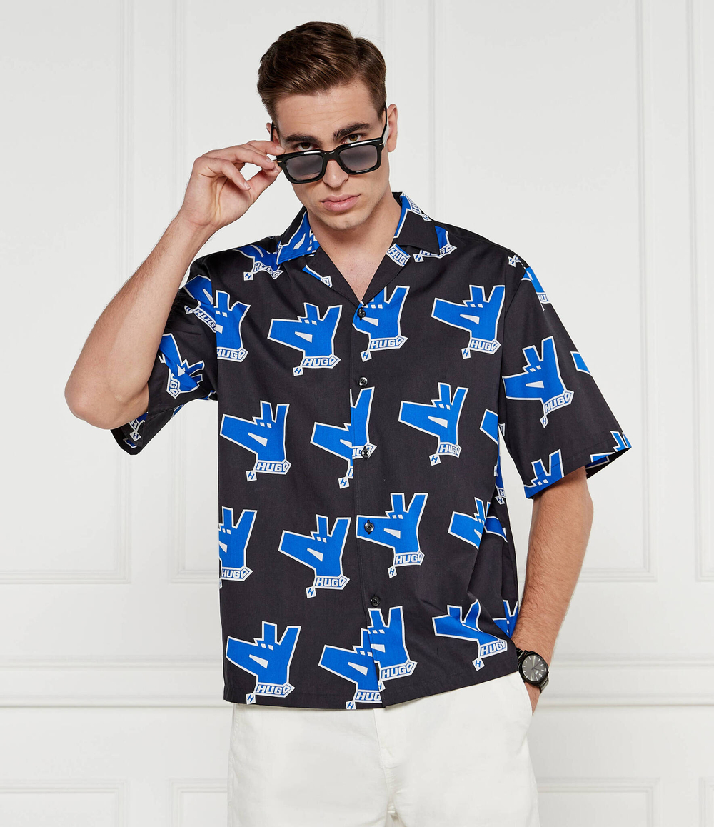 Рубашка Eligino Hugo Blue - черный(50520079)