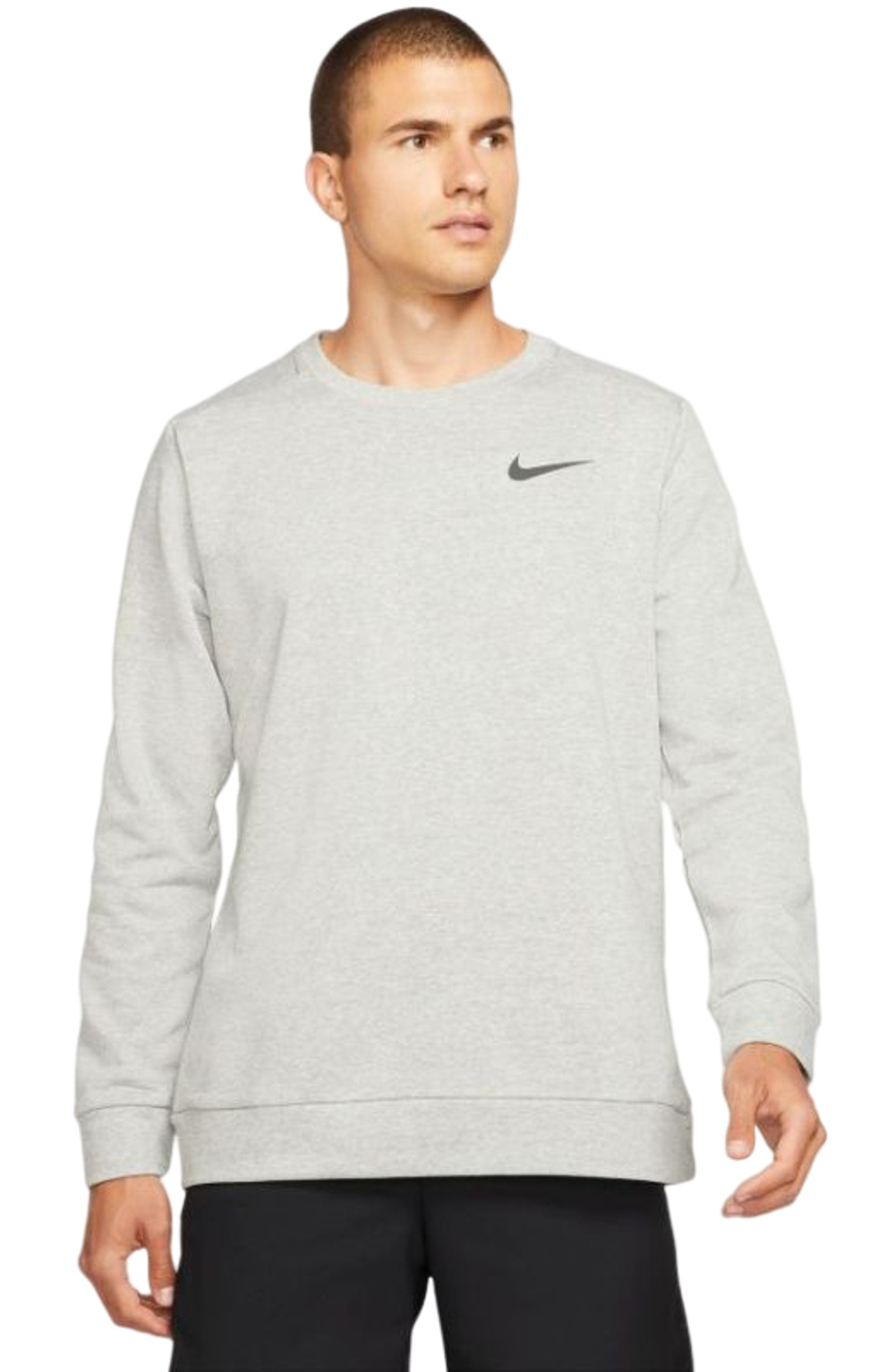 Мужская теннисная футболка Nike Solid Dri-Fit Crew - black/white