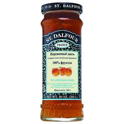 Джем персиковый без сахара "St. Dalfour", 284 г