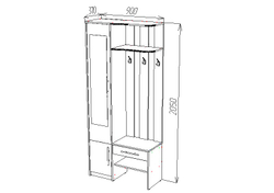 Прихожая ПР-01 Табак / Артвуд