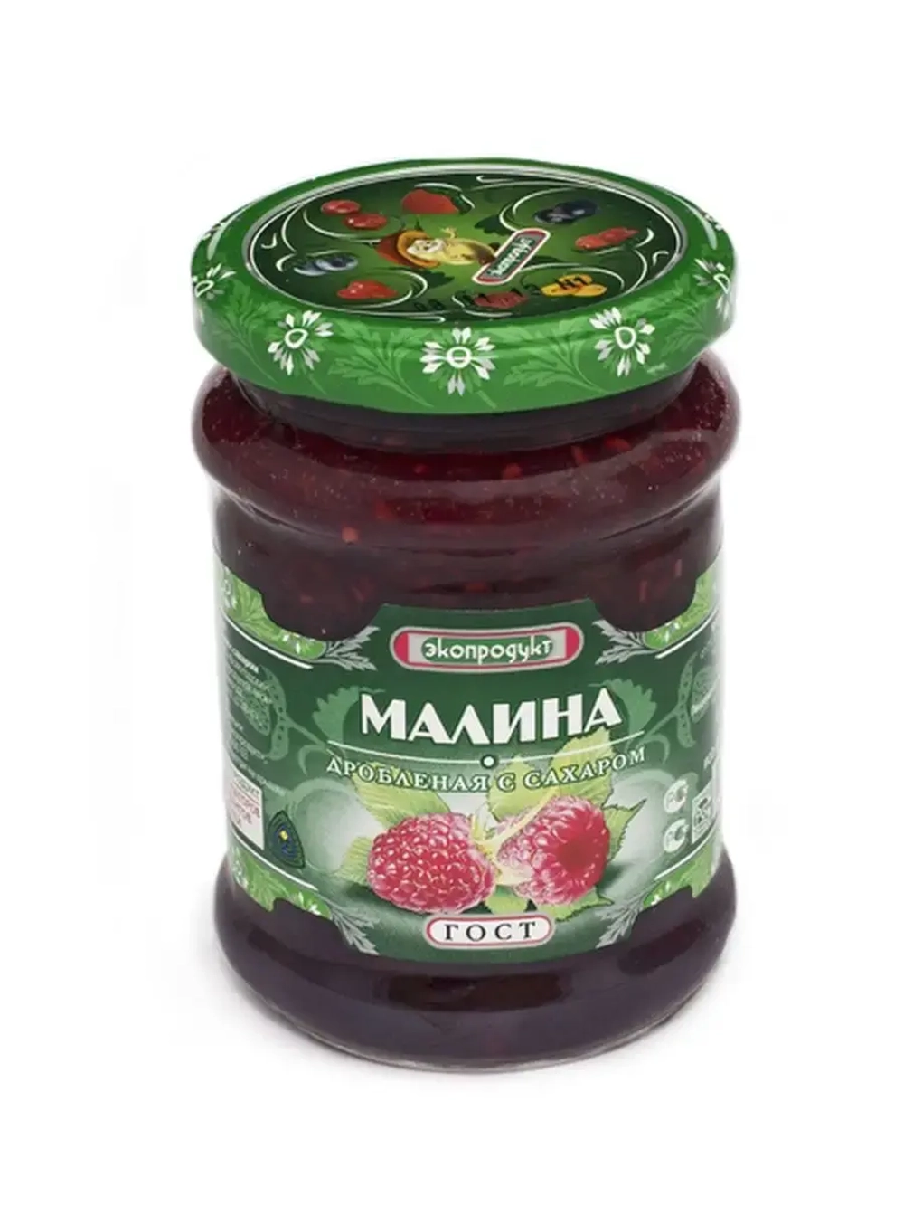 Клюква и Малина дробленая с сахаром ст/б 320 гр