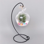 Кашпо подвесное пластиковое «Яблоко» 28,5*11*10см на металлической подставке