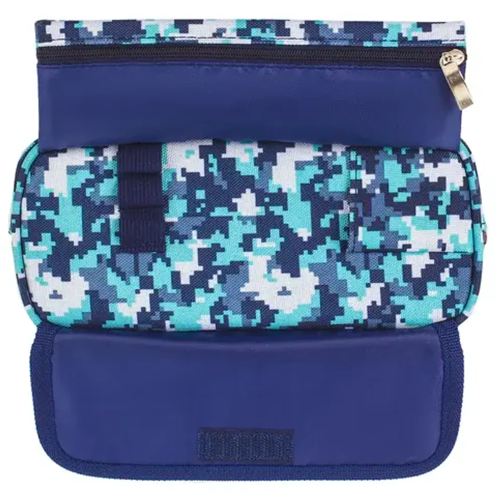 Пенал мягкий 1 отделения 210х50х90 Brauberg Military, синий, ткань