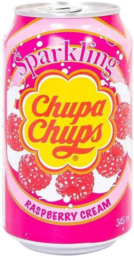 Газированный напиток Чупа Чупс Малина / Chupa Chups Sparkling Raspberry 0.345 - банка