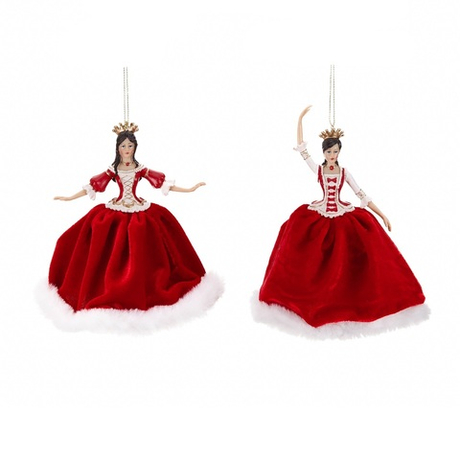 Елочная игрушка Девушки белоснежки в красных платьях Goodwill 18 Красный