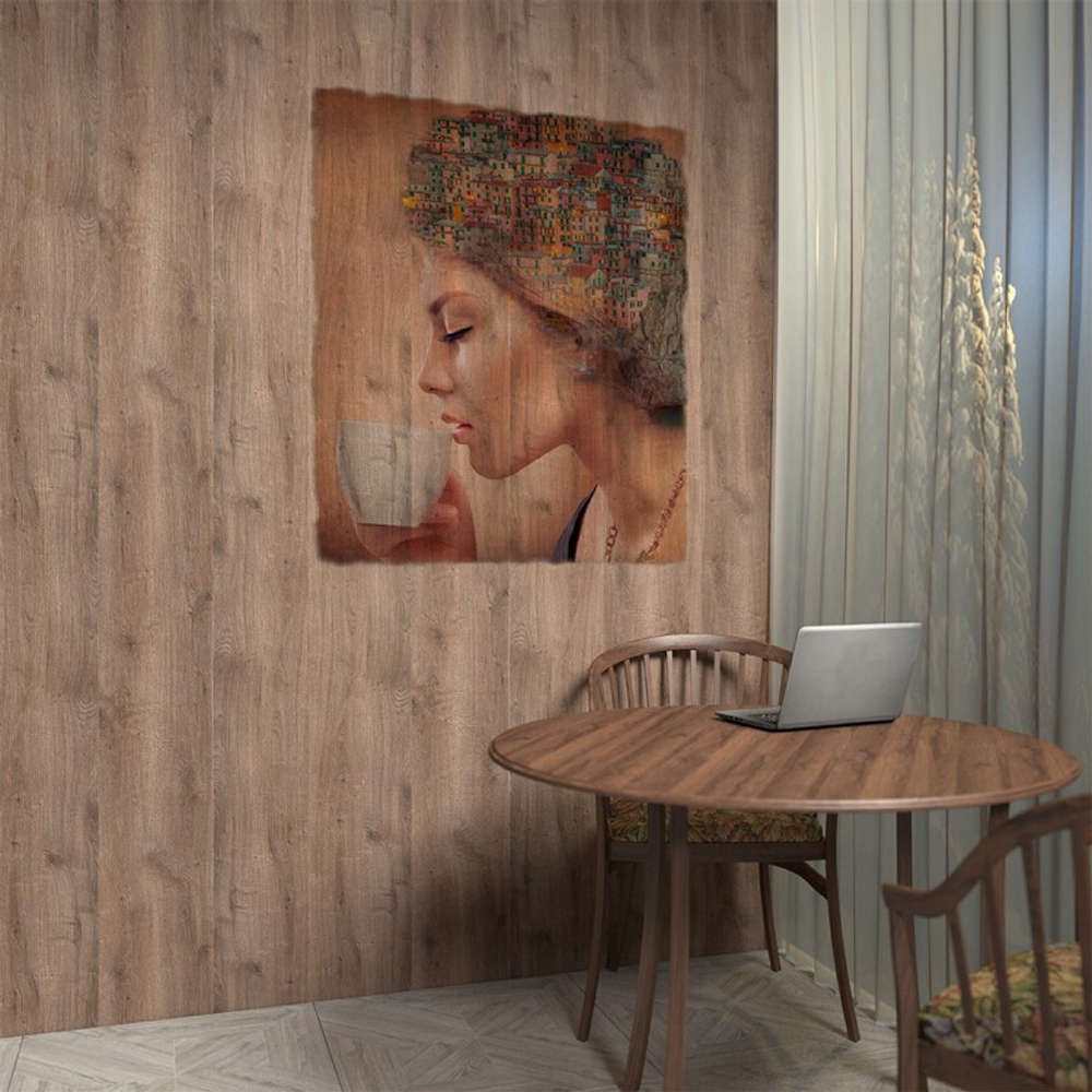 Ламинированная панель ПВХ ВЕК с цифровой печатью Сосна Пиноккио Светлая - Манарола 2700х250мм