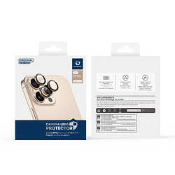 Защитное стекло на объективы камеры для iPhone Air, серия HAWK Series от Dux Ducis, рамки из алюминия серого цвета (Desert Titanium)