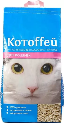 Котоффей наполнитель 18л. для Кошечек