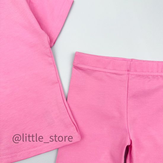 Комплект хлопковый с велосипедками, Розовый