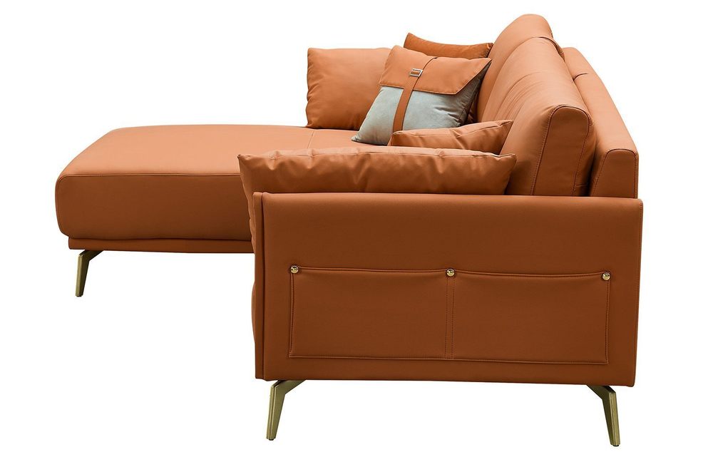 Диван CALIFORNIA NAPPA SF002 угловой (3-х местный левый угол) коричневый 6606