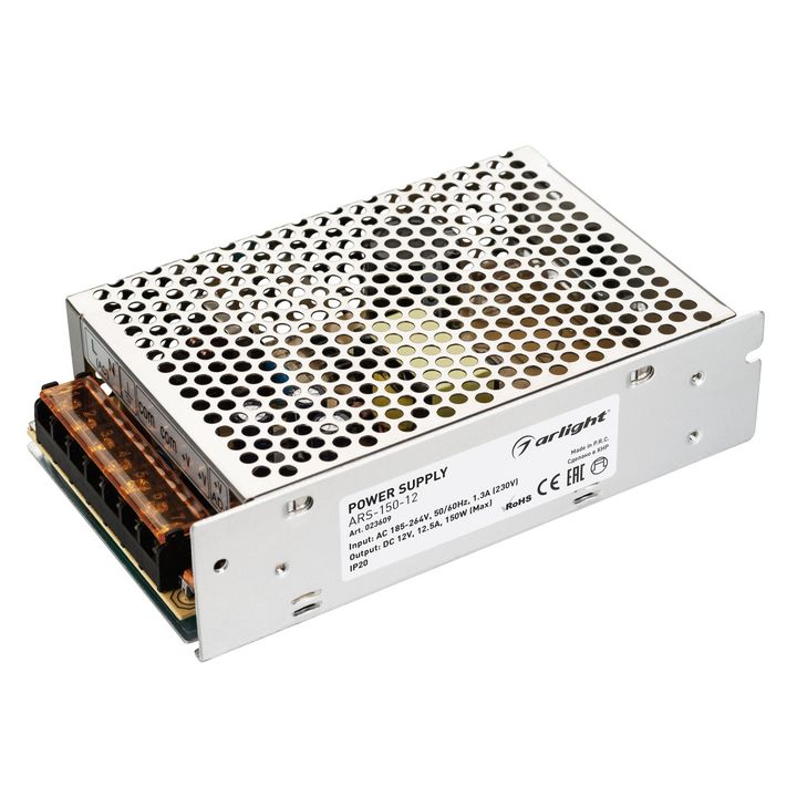 Блок питания Arlight ARS-150-12 12V 150W IP20 12,5A 023609