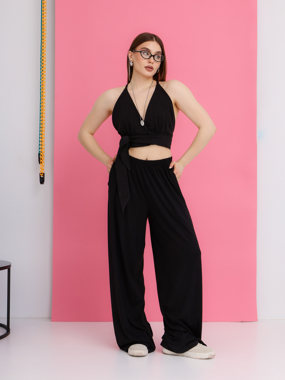 Брюки Вискоза, черные