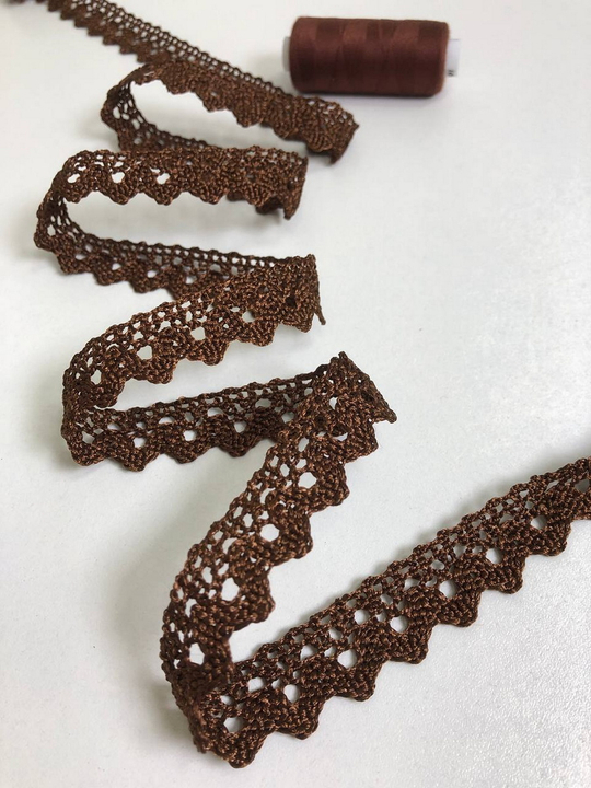 Тесьма плетеная,  1,7см, коричневый АК