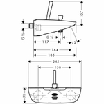 Смеситель для ванны Hansgrohe PuraVida 15472000 хром